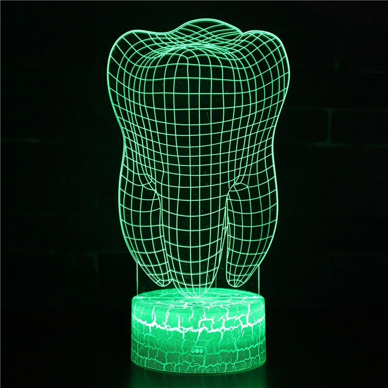 

Brain Teeth Organs Series 3D Night Lamp Colorful Touch Remote Control Lamp Creative KT-C