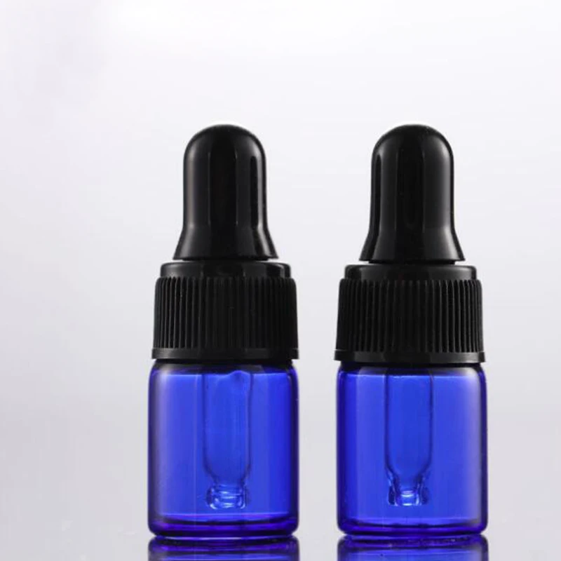 Hot Selling 1000pcs/lot 1ml 2ml 3ml 5ml blue Glass Dropper bottle Mini essential Oil with glass pipette In Stocks | Красота и