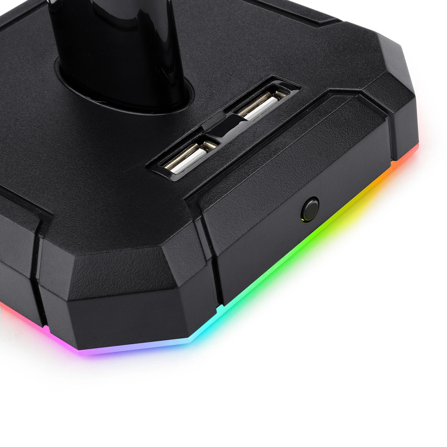 Redragon HA300 Gaming Headset Stand RGB Backlit Aluminum Supporting Bar Non-Slip Solid Rubber Base 4X USB 2.0 for All Headphones