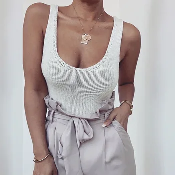 

Foridol Women Sexy V Neck Cotton Bodysuit Long Sleeve Autumn Clothing Wear Sexy Slim Short Knitted Bodycon Bandage Jumpsuit