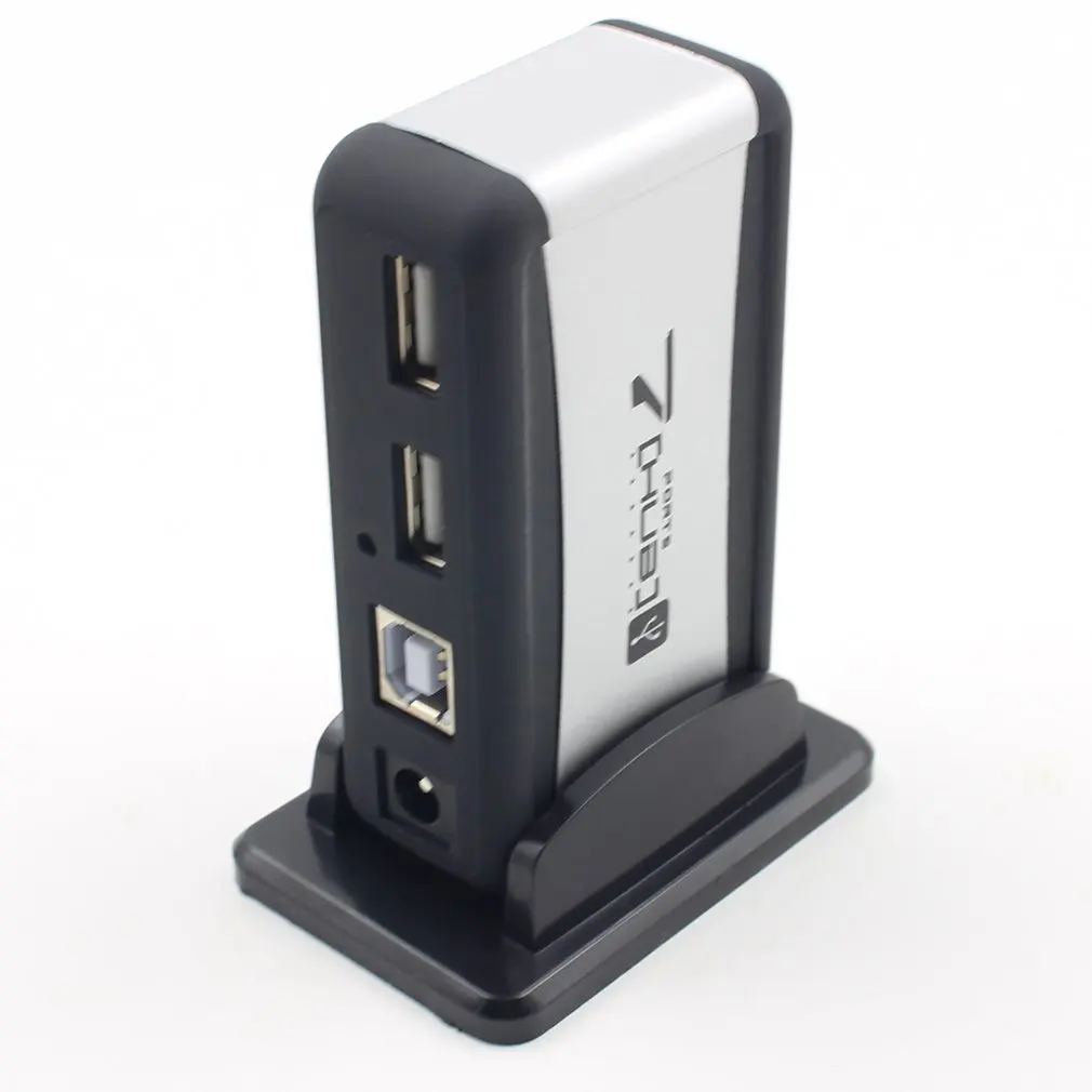 Портативный 7 Порты и разъёмы USB 2 0 концентратор высокой Скорость разветвитель с