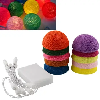 

10 LED Cotton Ball Lights LED String Light Ball Party Cotton Decor Multi Color