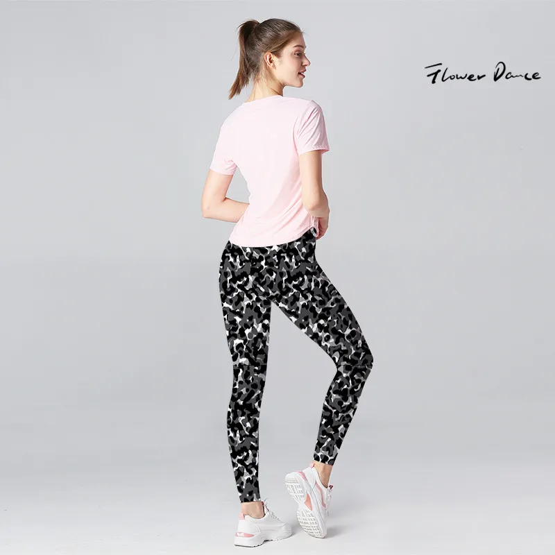 FlowerDance стрейч брюки тонкие для йоги Высокая талия Бесшовные Леггинсы эластичные женские спортивные Леггинсы для йоги бега - Цвет: colour3