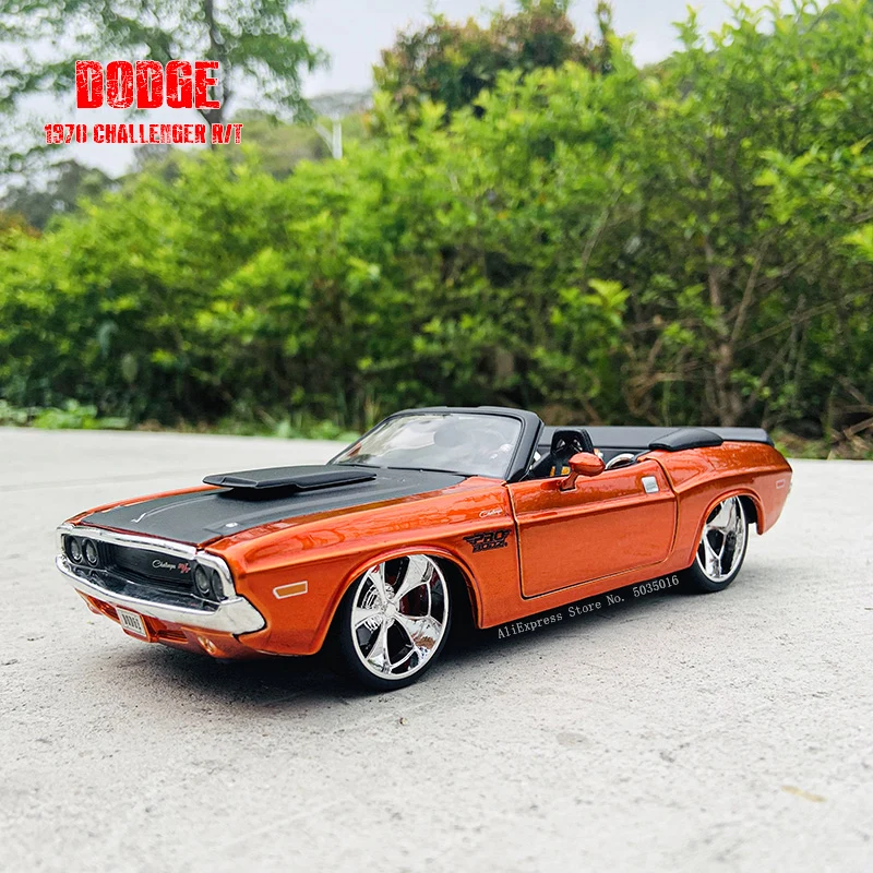 Modelo de Carro de Liga Coleção de Brinquedos Maisto Challenger 1:24 1970 Simulação Artesanato Decoração Ferramentas Presente r - t 1 Brinquedos e hobbies