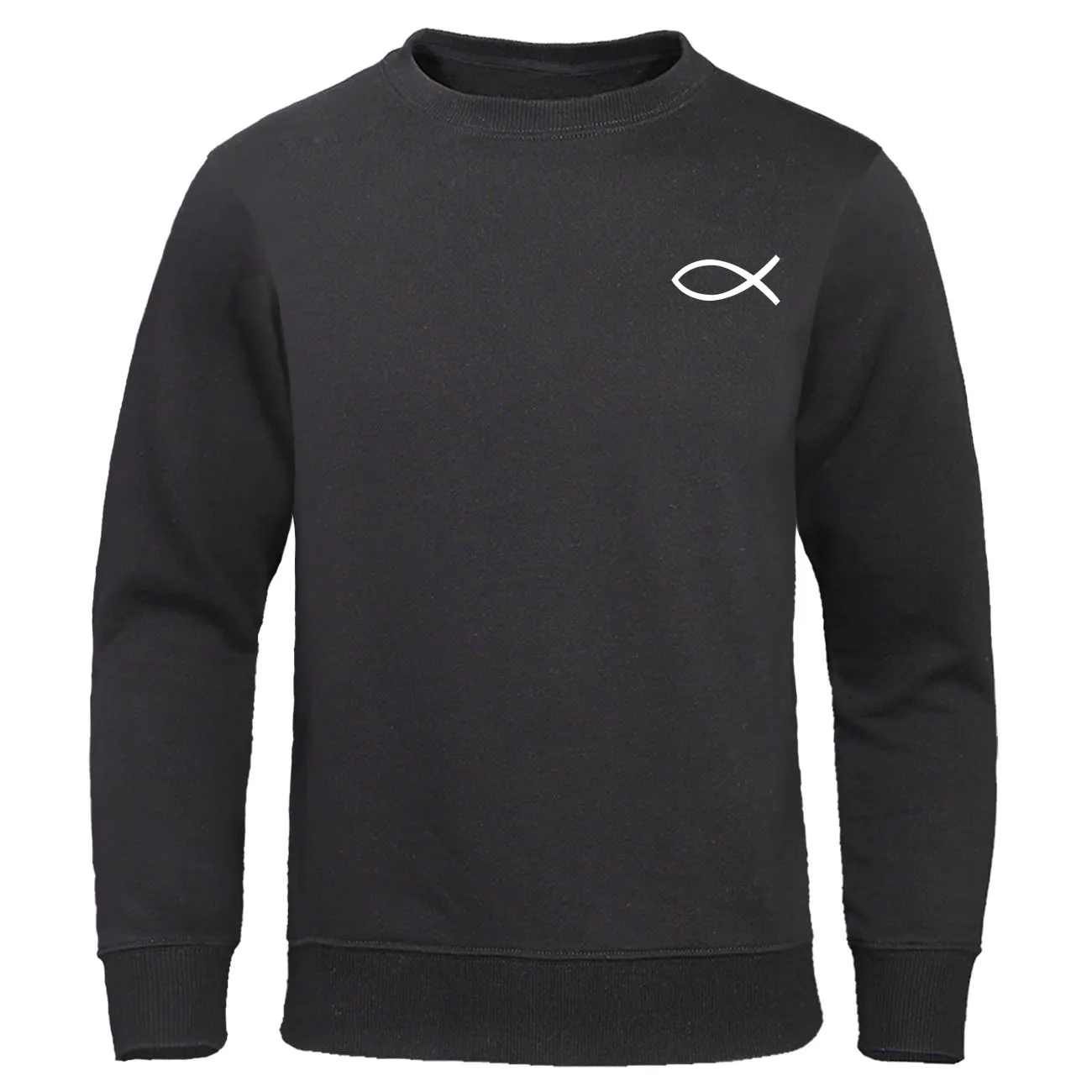 

Christian JESUS fish Hoodies 2019 Autumn Winter Mens Pullover high quality Brand Sweatshirt Warm Fleece Hoody Casual Streetwear