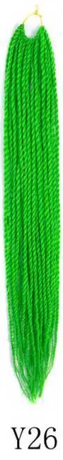 Qphair Ombre Сенегальские вьющиеся волосы крючком косы 24 дюйма 30 корней/упаковка синтетические плетеные волосы для женщин черные кроличьи волосы - Цвет: y26