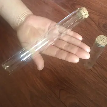 

15PCS 30*180mm 110ml Empty Glass Transparent Clear Bottles With Cork Stopper Glass Vials Jars Storage Bottles Test Tube Jars