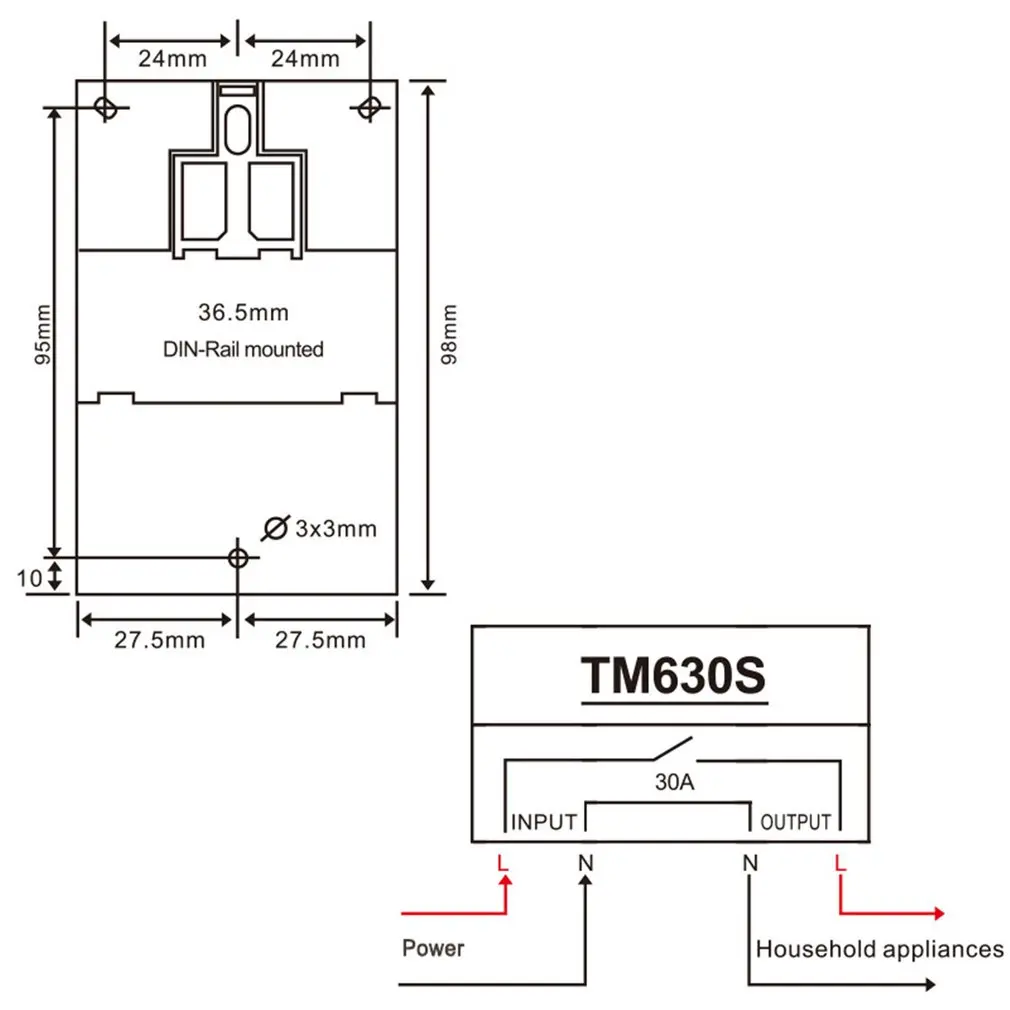 SINOTIMER TM630S-2 7 дней в неделю ЖК-цифровой программируемый таймер с интервалом 1 секунда мощность прямой выход