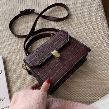 

Kajie 2020 PU Leather Crossbody Bags For Women Stone Pattern MINI Shoulder Messenger Bag Female Fashion Handbags Totes