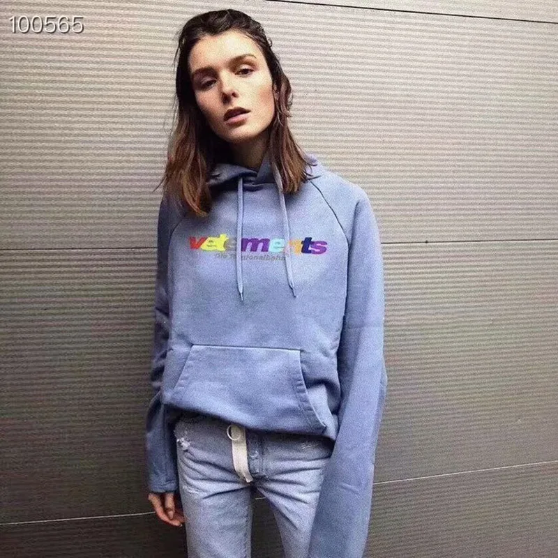 18SS Повседневная Толстовка VETE для мужчин TS с буквенным принтом светло-голубая Толстовка Vete для мужчин ts Толстовка для женщин и мужчин высокое уличное лучшее качество Vete для мужчин ts Толстовка