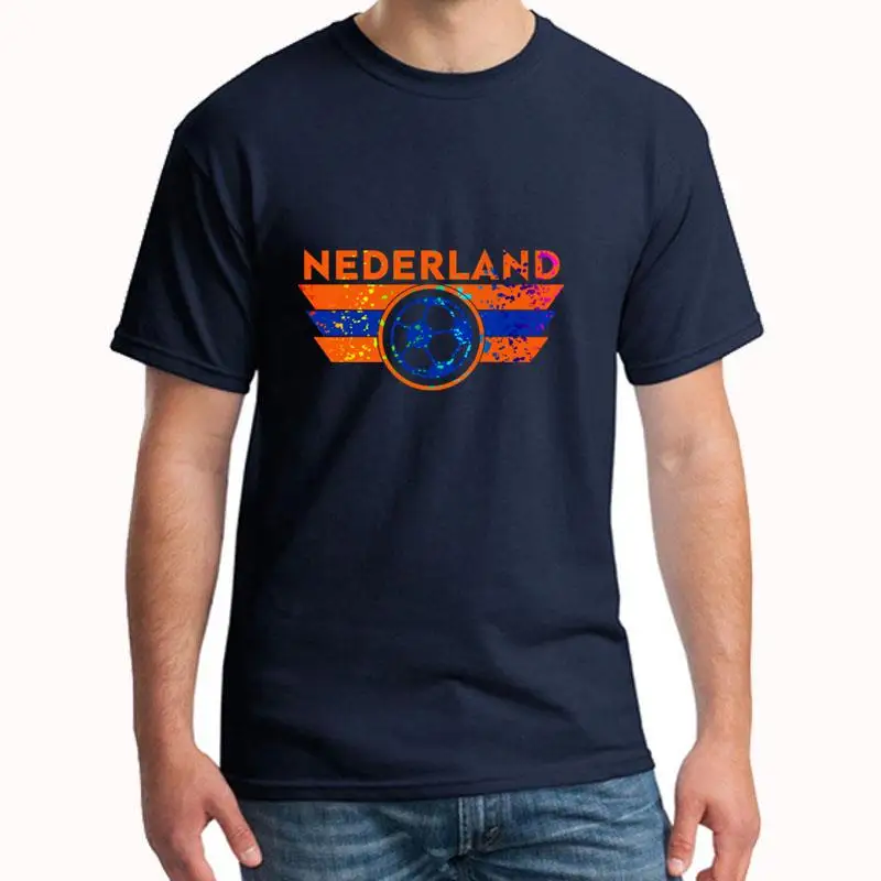 

Graphic Nederland Jersey Shirt Soccer Paint Splatter t shirt s-5xl fitted Humor streetwear mens t-shirts O Neck HipHop Tops