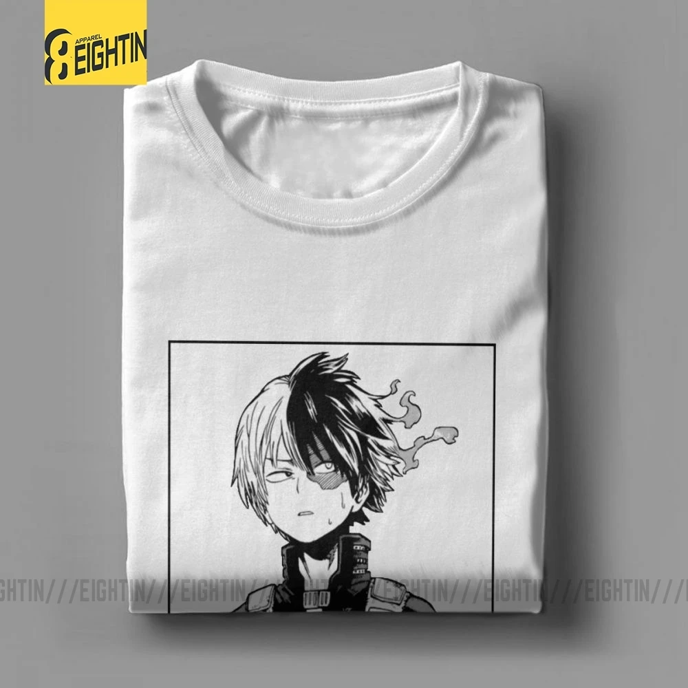 Todoroki Shoto My Hero Academy футболки из очищенного хлопка классические мужские футболки большого размера Футболки с коротким рукавом Популярные Мультяшные