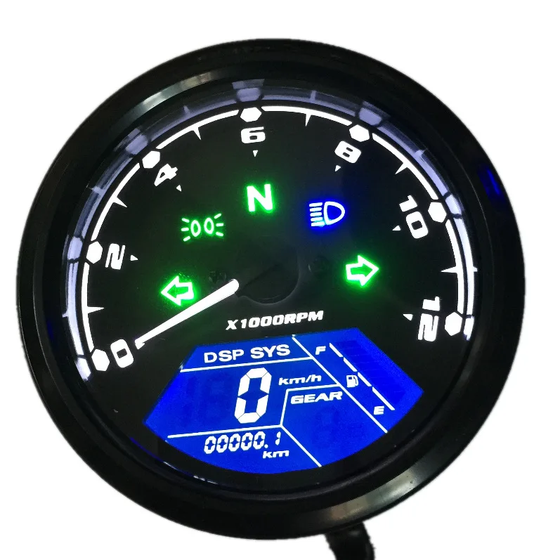 

Cross Border Hot Sales Motorcycle Modified Liquid Crystal Hands Instrument Baboon Liquid Crystal Speedometer Odometer Stopwatch