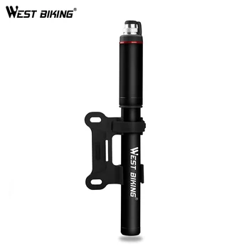 

WEST BIKING Bicycle Pump Mini Portable High Pressure 120PSI MTB Road Bike Tire Inflator Schrader Presta Valve Cycling Bike Pump