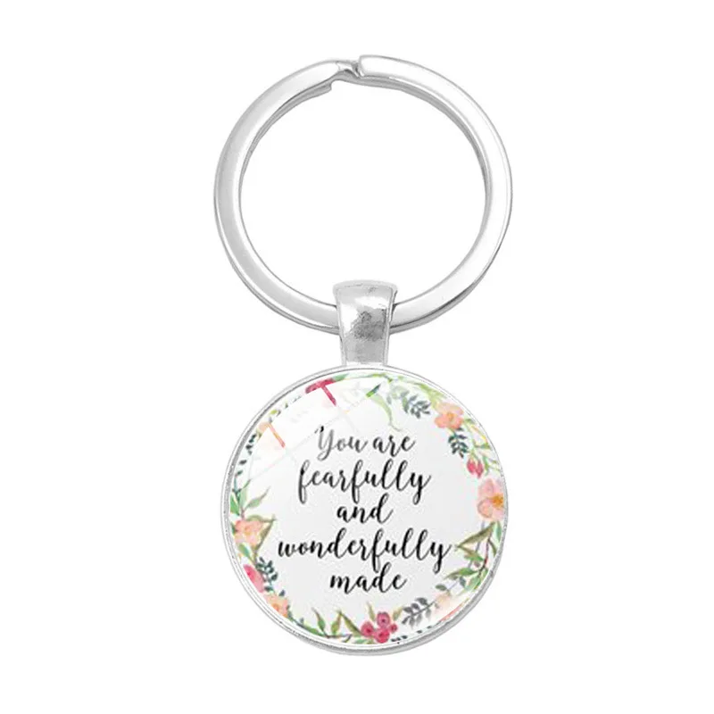 

Hot Bible Verses Time Gem Key Cap Small Pendant Creative Gift European And American-Style Hot Jewelry