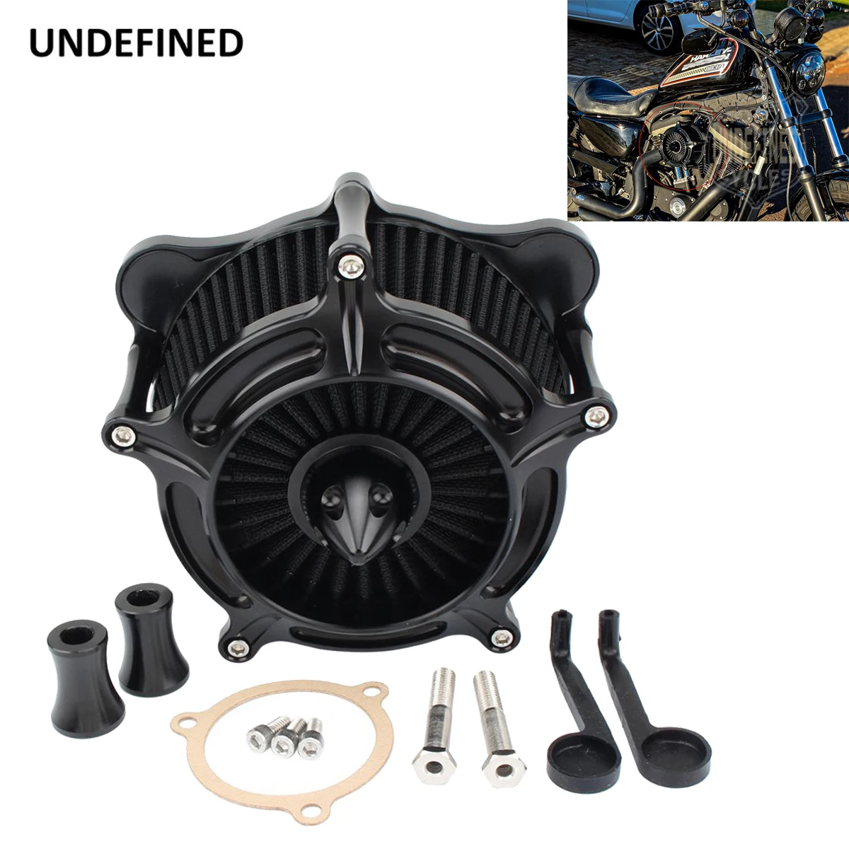 Черные турбинные воздушные фильтры воздухозаборная система для Harley Touring Road King