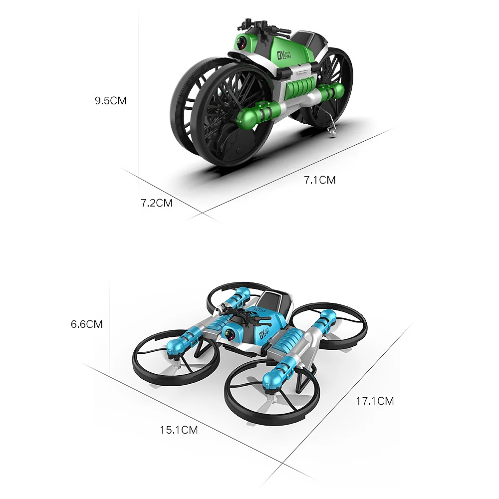 Радиоуправляемая мотоциклетная игровая камера, игрушки 2 в 1, складной вертолет, камера 0.3MP, удерживающий Радиоуправляемый квадрокоптер, мотоцикл, CoolToys, игры, фотография