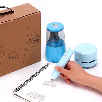 

Tenwin Electric Pencil Sharpener Electronic Eraser Vacuum Cleaner Set For Sketch Painting Drawing Stationery Art School Supplies