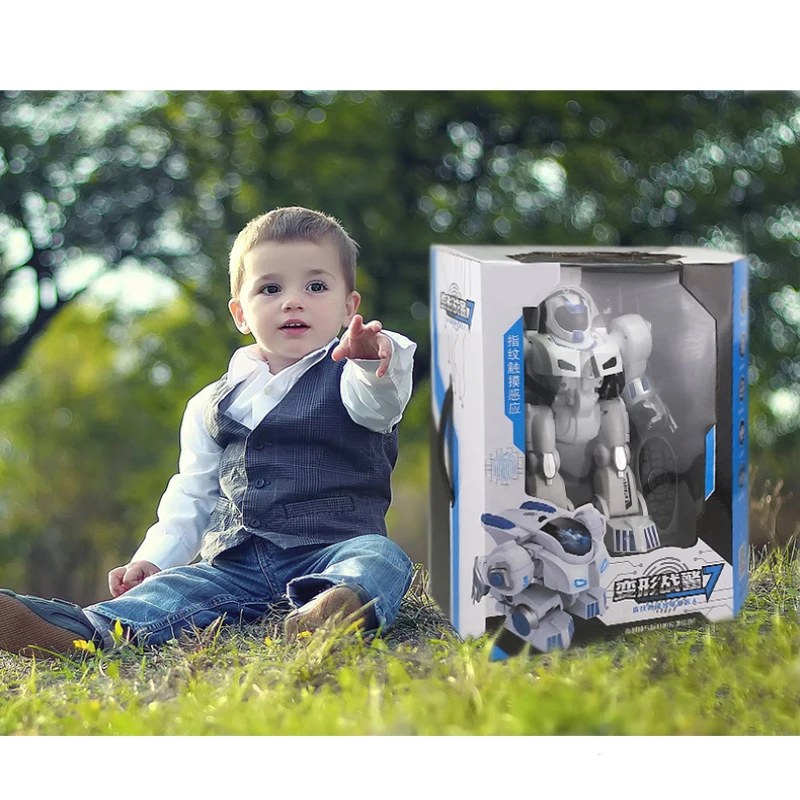2.4G Remote Control Deformation Robot Intelligent Programming Song Mode English Teaching  Children's Toys Christmas Gift 2
