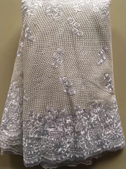 

High Quality Nigerian Lace Fabrics 2020 With Stones African French Net Lace Fabric Embroidered Tulle Mesh Lace Fabric NLL3048