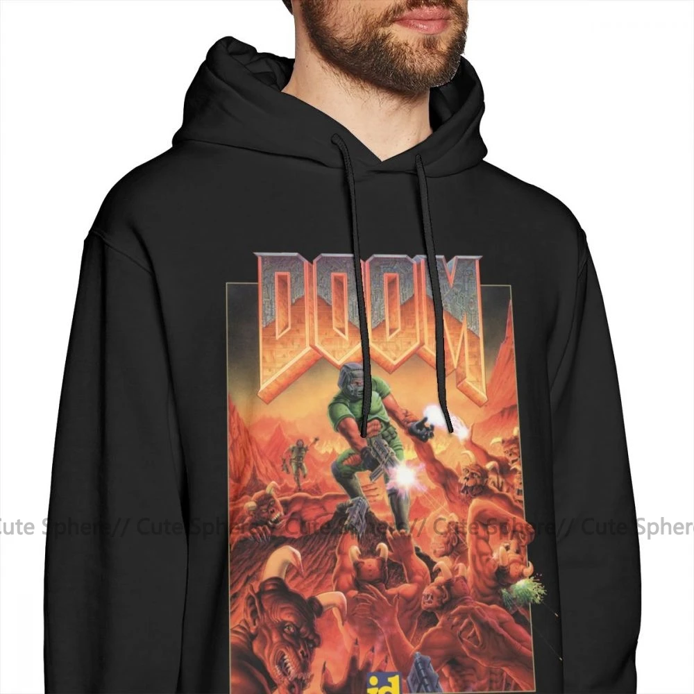 Wolfenstein толстовка DOOM CLASSIC COVER толстовки крутой теплый пуловер толстовка хлопок оверсайз синий мужской длинный уличные толстовки