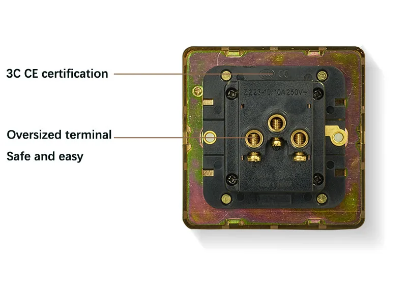 branco 1-4 gang 2 way interruptor de