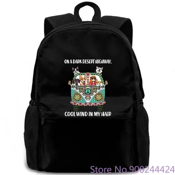 

Keanu Reeves dogs on a dark desert highway Halloween WHITE Slim backpack