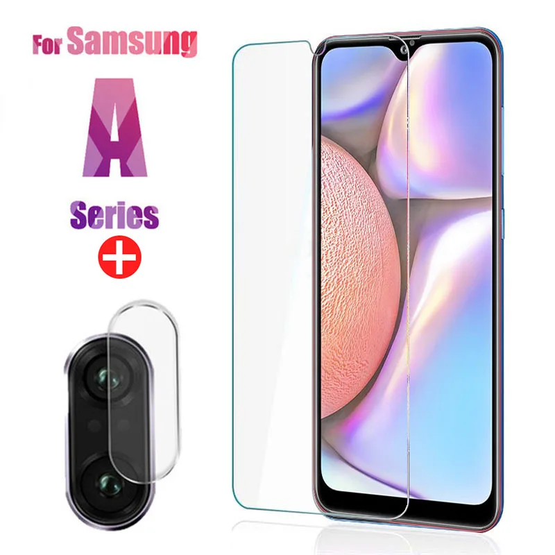 2 IN 1 Tempered Glass For Samsung Galaxy A10S A10 Screen Protector Protective Lens glass on A 10S 10 s SM-A105F SM-A107 | Мобильные