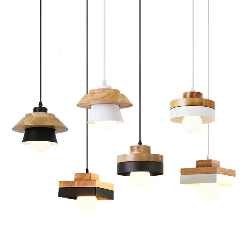 27 Wholesale E Modern Nordic Lamp Wooden Indoor Decorative Pendant Light Hanging Lamp hanging lamp