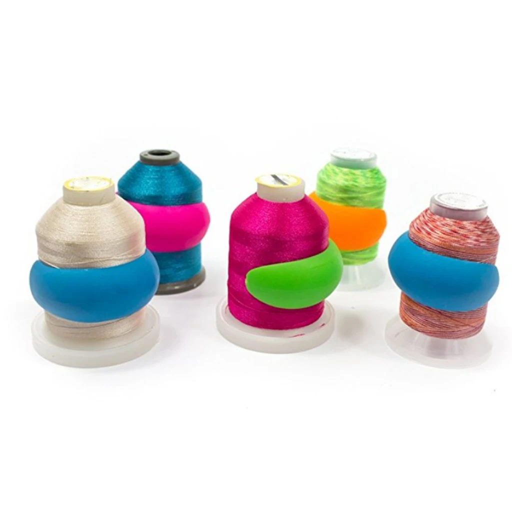 4 Pieces Thread Spool Huggers Keep Thread Spools From Unwinding Peels New Silicone Threads Sewing Accessories