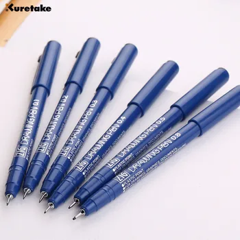

1pc Japan ZIG Kuretake Manga Drawing Pens Water-proof Pigment Ink Graphic Scriptliner Needle Tip Scanning Line Black Marker