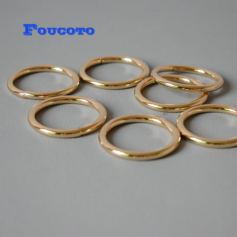 50pcs Metal hardware O rings belt buckles unwelded wheel 30mm webbing DIY dog horse harness bags backpack DIY sewing accessories