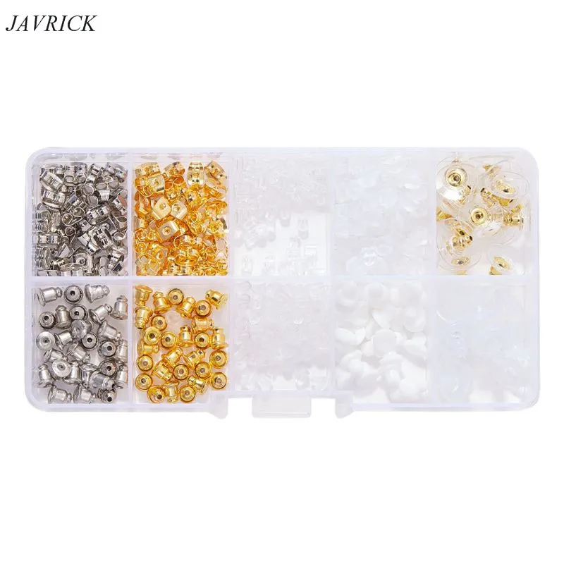 500Pcs10 стиль силиконовые металлические Ассорти безопасные серьги спицы коробка