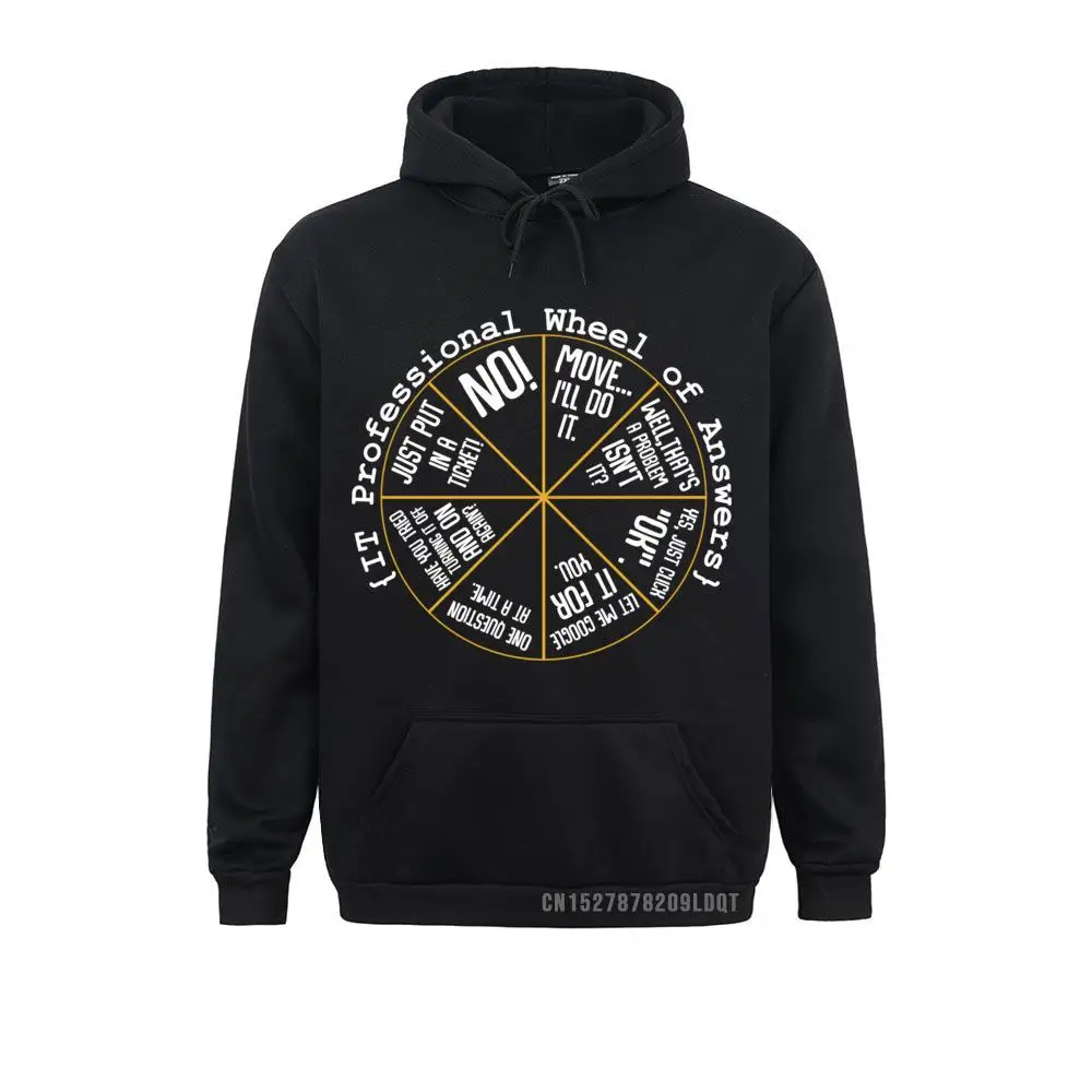 IT Professional Funny Wheel Of Answers Tech Support Job Work Sweatshirt__B6228 Men Oversized Hoodies Labor Day Sweatshirts Normal Long Sleeve Clothes IT Professional Funny Wheel Of Answers Tech Support Job Work Sweatshirt__B6228black