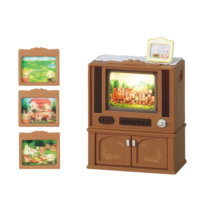 Sylvanian Families Dollhouse Playset Luxury Color TV Set Furniture Accessories Gift Girl Toy New in Box 4264 2