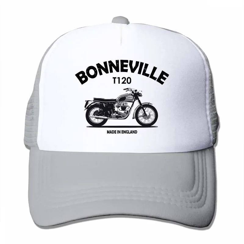 Bonneville T120, сделано в Англии, бейсболка для мужчин и женщин, Кепка для водителя грузовика, модная Регулируемая Кепка - Цвет: 4-Gray