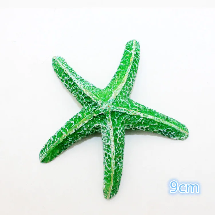 Green (a) 1 шт. 8 см/9 см Моделирование Морская звезда природные морские звезды аквариум орнамент DIY украшения аквариума - Цвет: Green (a)