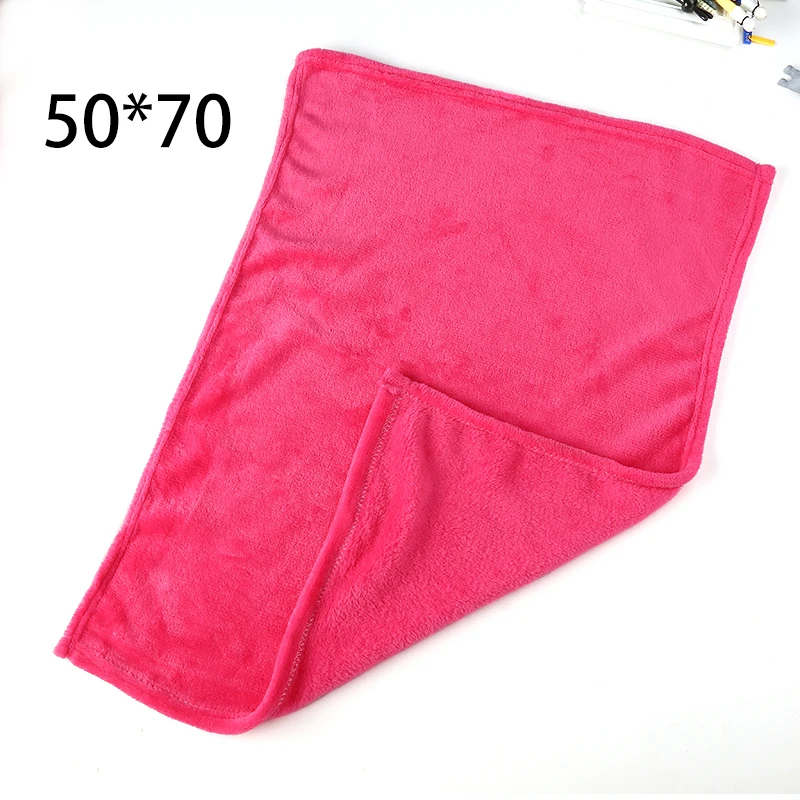 rose red Коралловое Флисовое одеяло 50X70 см, простыня домашний текстиль многоцелевой зимние теплые постельной софы - Цвет: rose red
