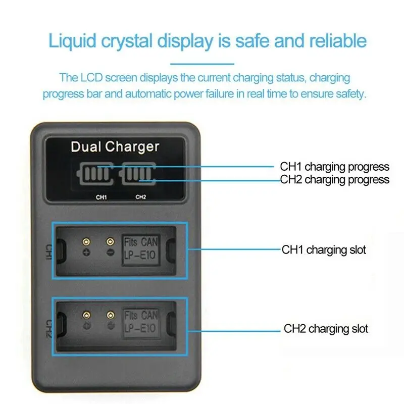 Mamen LP-E10 LPE10 LP E10 цифровая камера батарея батареи ЖК дисплей Dual USB зарядное устройство для Canon 1100D 1200D 1300D Rebel T3 T5 KISS X50