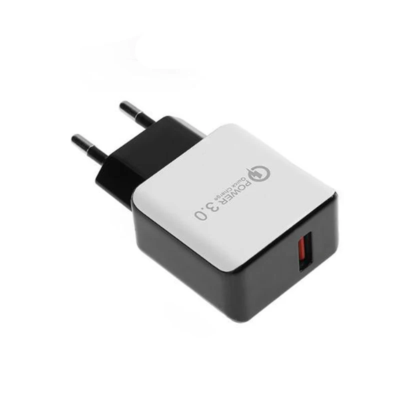 Высокое качество мощность AC/DC адаптеры QC3.0 USB быстрое зарядное устройство 5 В 2A используется для мобильного телефона Pad цифровых устройств - Цвет: EU White