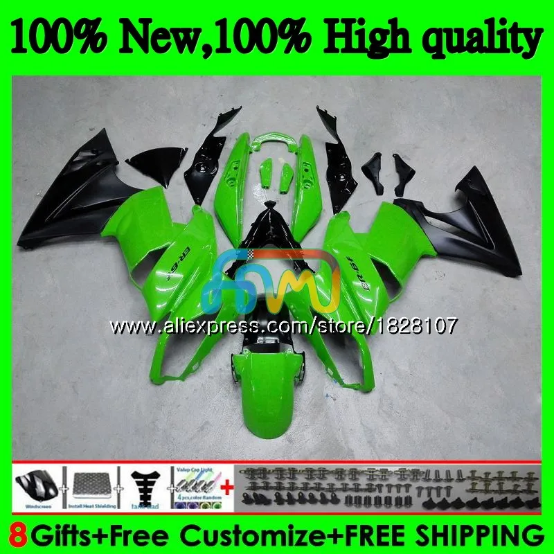 Тюнинг-пакет для KAWASAKI 650R ER 6 F 650 R ER6 F 09-11 31BS. 14 ER 6F 650-R зеленый Глянец ER-6F ER6F 09 10 11 2009 2010 2011 обтекатель