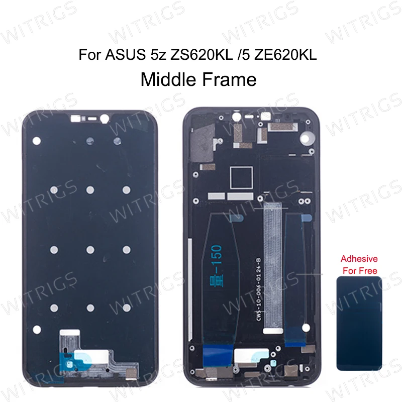 Witrigs For ASUS Zenfone 5z ZS620KL Middle Frame Zenfone 5 ZE620KL Bezel LCD Supporting Housing Frame With Adhesive Replacement (2)