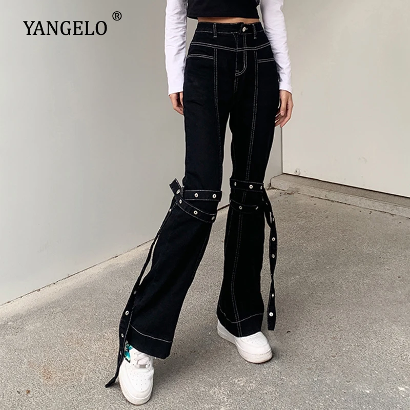 Mall Gothic Grunge Celana Jeans Hitam 