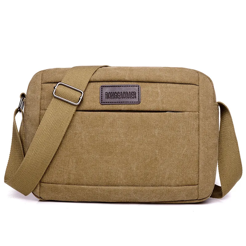 

2017 New Style Europe And America Fashion Casual Contrast Color Men Canvas Crossbody Bag