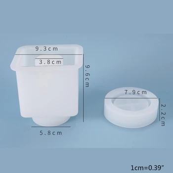 

1 Set Crystal Epoxy Resin Mold Storage Box Casting Silicone Mould DIY Crafts Container Jewelry Decorations Making Tool