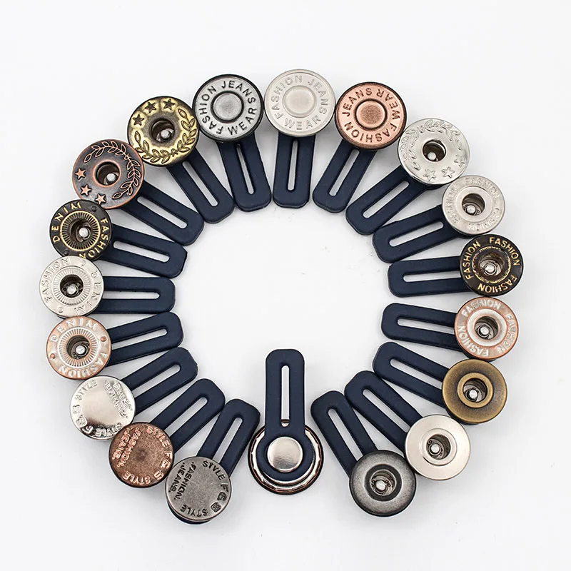 

Metal Buttons for Jeans Expander Elastic Waist Extender Adjustable Pants Jeans Button Extender Detachable Buckle for Pregnant