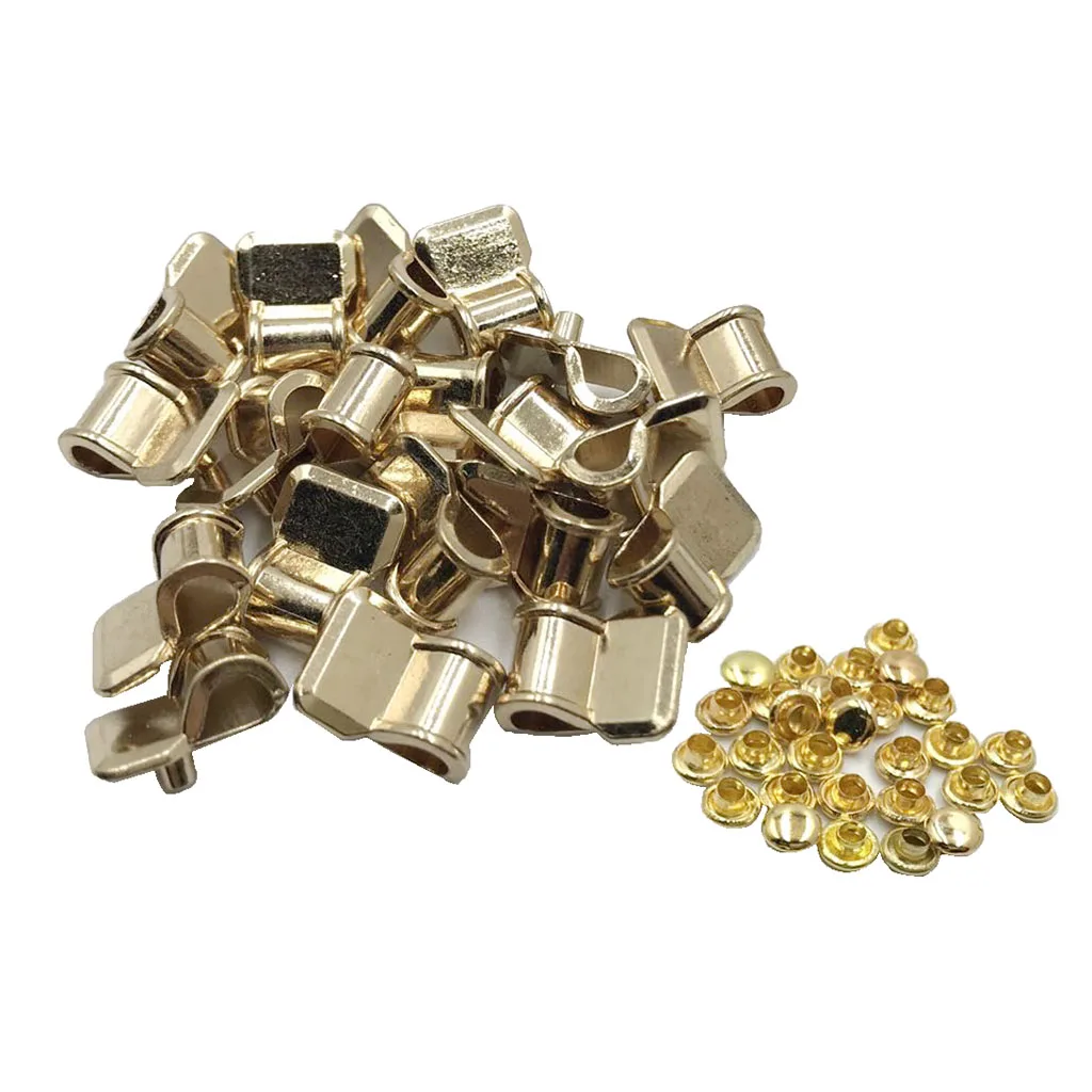 20Pcs Bronze Shoelace Rivet Buckles Hook Eyelet for Hiking Climbing Boots 