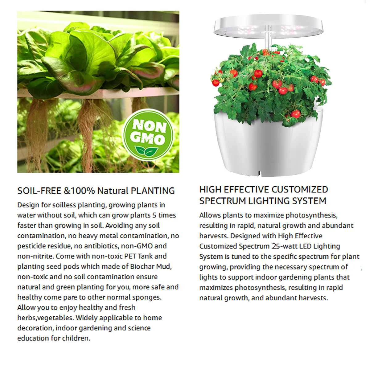 Soilless культивирование растений растительный светильник коробка для посадки комнатных растений Гидропоника растительный светильник автоматический водопоглощающий питомник горшки