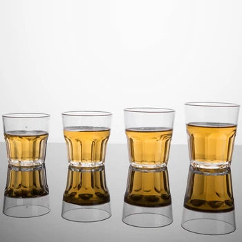 

1pcs Transparent Plastic Beer Cup Beverage Tumblers Break-Resistant Drinkware Reusable Restaurant Tumbler Juice Tea Bar Party