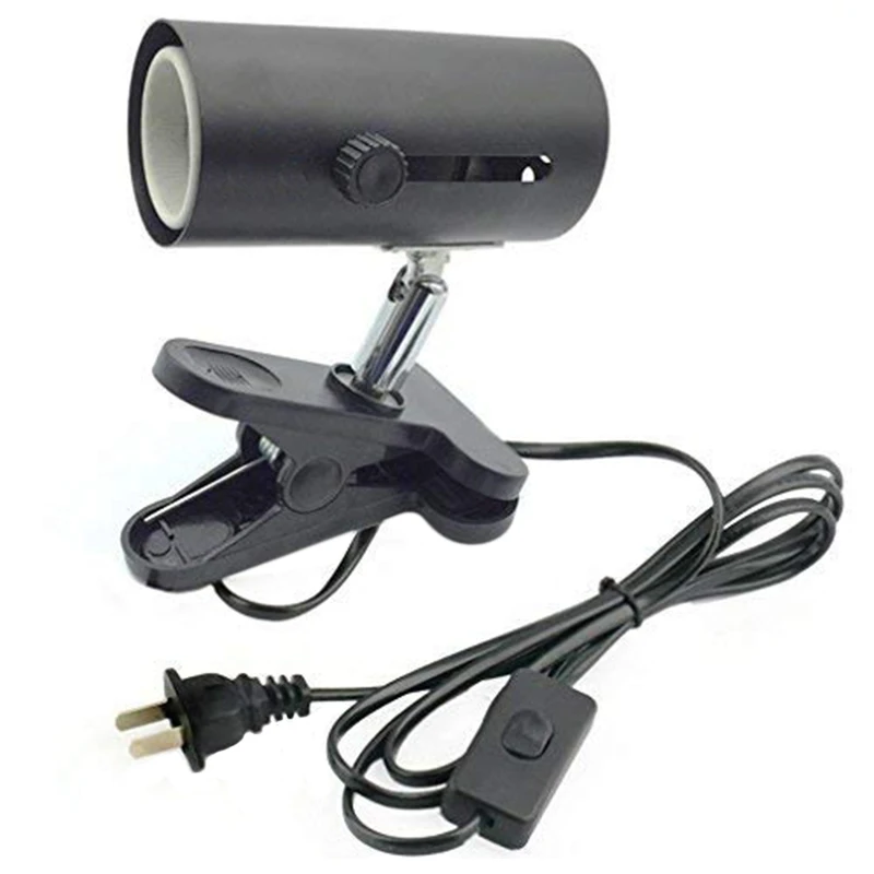 Heat Light Fixture For Reptiles- Unique 360° Rotating Lamp Head- Securely Clamps Or Hangs In Your Turtle, Snake, Lizard, Amph